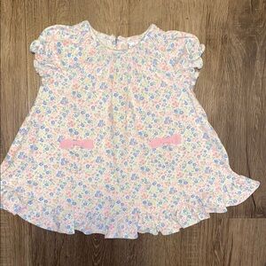 Floral Baby Dress with Pink Accents